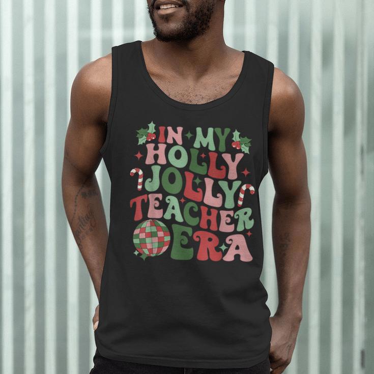 In My Holly Xmas Jolly Teacher Era Teacher Vibes Christmas For Men Women Kids Men Tank Top, novelty gifts, funny gifts In My Holly Xmas Jolly Teacher Era Teacher Vibes Christmas For Men Women Kids Men Tank Top, novelty gifts, funny gifts