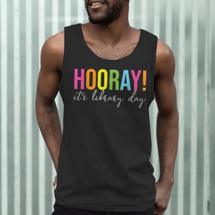 Hooray It's Library Day Teacher Reader Books Back To School Men Tank Top, novelty gifts, funny gifts Hooray It's Library Day Teacher Reader Books Back To School Men Tank Top, novelty gifts, funny gifts