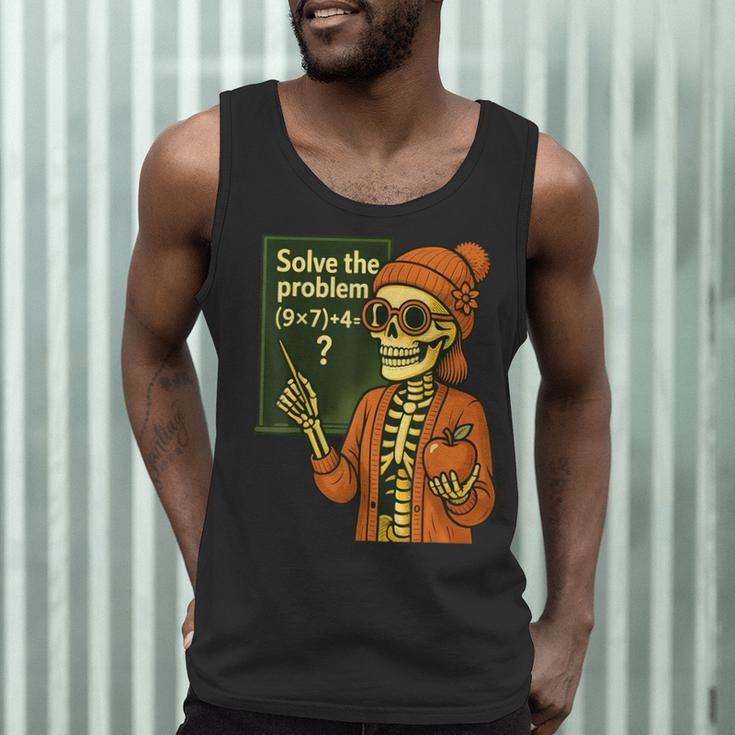 HUGvyn Halloween Skeleton Six Seven 67 Meme PEMDAS Teacher Men Tank Top, novelty gifts, funny gifts
