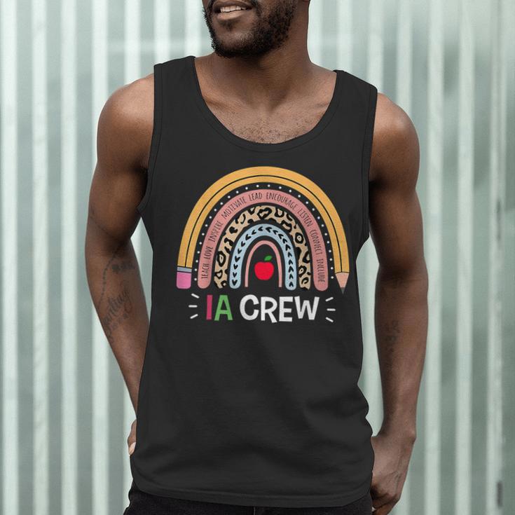 IA Crew Instructional Assistant Rainbow Teachers Aide Men Tank Top, novelty gifts, funny gifts