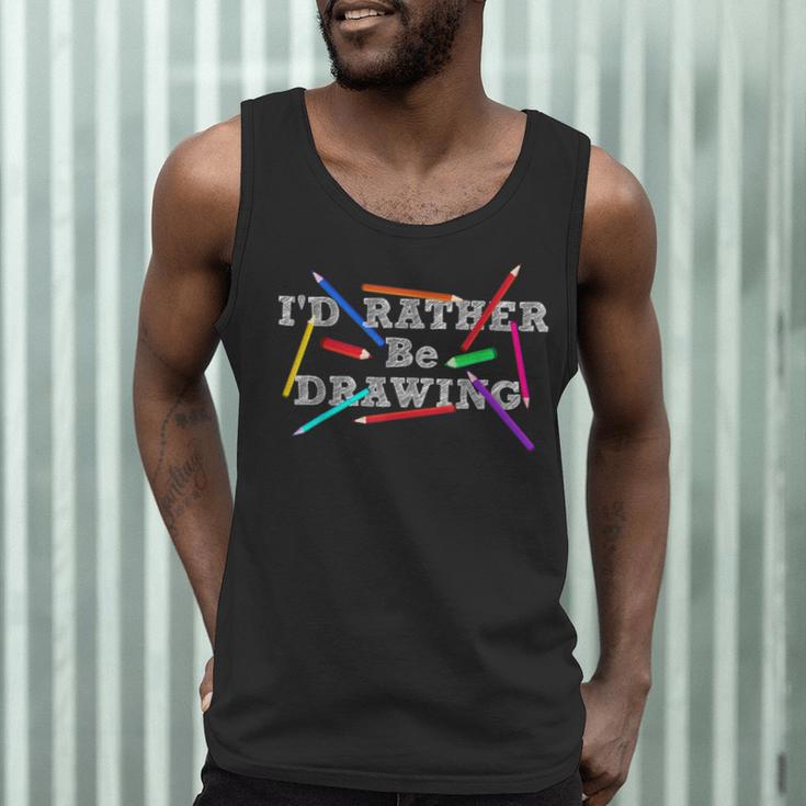 I'd Rather Be Drawing Artist Art Teacher Sketching Lover For Men Women Girls Kids Men Tank Top, novelty gifts, funny gifts I'd Rather Be Drawing Artist Art Teacher Sketching Lover For Men Women Girls Kids Men Tank Top, novelty gifts, funny gifts