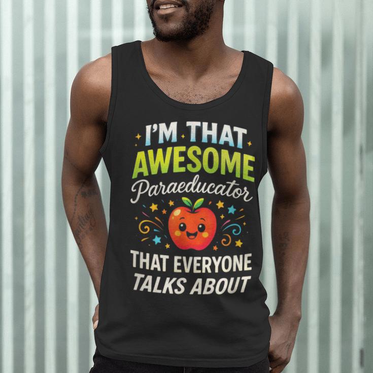 I'm That Awesome Paraeducator Teacher Men Tank Top, novelty gifts, funny gifts