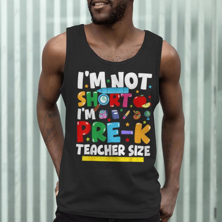 I'm Not Short I'm Pre-K Teacher Size Back To School Teacher Men Tank Top, novelty gifts, funny gifts