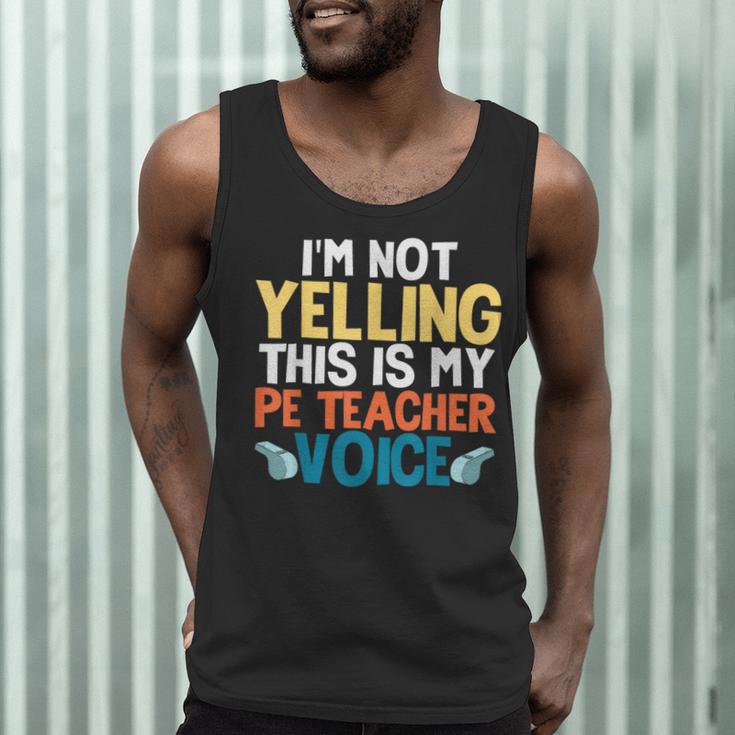 I'm Not Yelling This Is My PE Teacher Voice Men Tank Top, novelty gifts, funny gifts