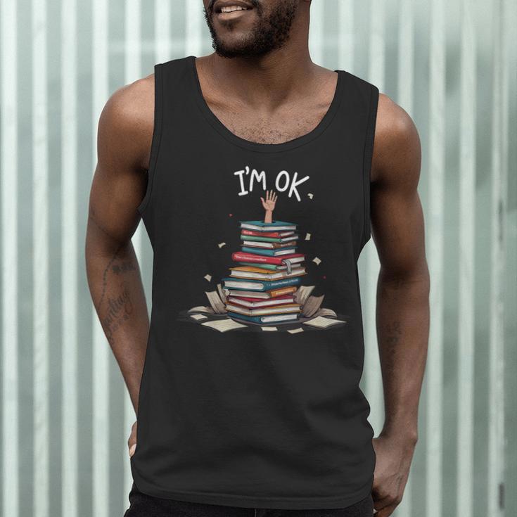 I'm Ok Read Book Reading Nerd Librarian Teacher School Men Tank Top, novelty gifts, funny gifts I'm Ok Read Book Reading Nerd Librarian Teacher School Men Tank Top, novelty gifts, funny gifts