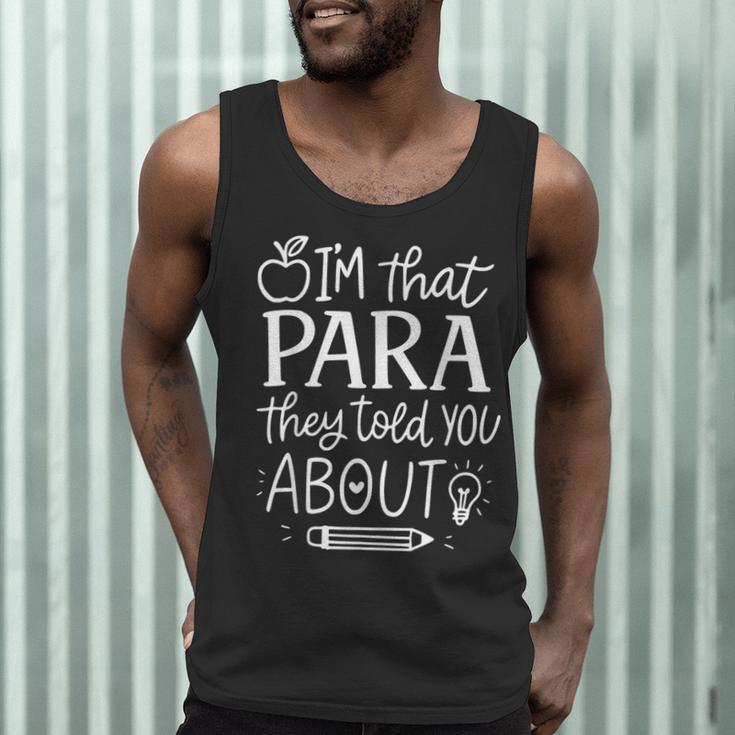 I'm That Paraprofessional They Told You About Retro Teacher Men Tank Top, novelty gifts, funny gifts I'm That Paraprofessional They Told You About Retro Teacher Men Tank Top, novelty gifts, funny gifts