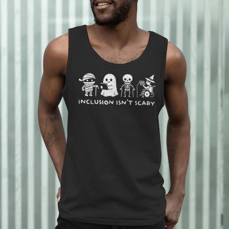 Inclusion Isn't Scary SLP Halloween Ghost Mummy Sped Teacher Men Tank Top, novelty gifts, funny gifts Inclusion Isn't Scary SLP Halloween Ghost Mummy Sped Teacher Men Tank Top, novelty gifts, funny gifts