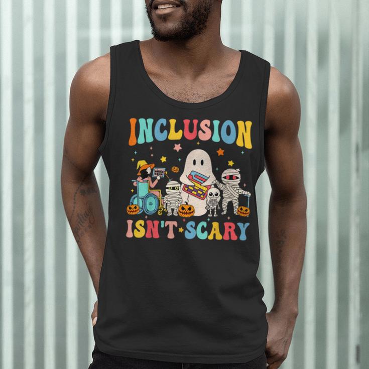 Inclusion Isn't Scary SLP Halloween Sped Teacher Therapy Men Tank Top, novelty gifts, funny gifts