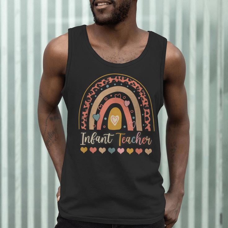 Infant Teacher Leopard Boho Rainbow Appreciation Men Tank Top, novelty gifts, funny gifts