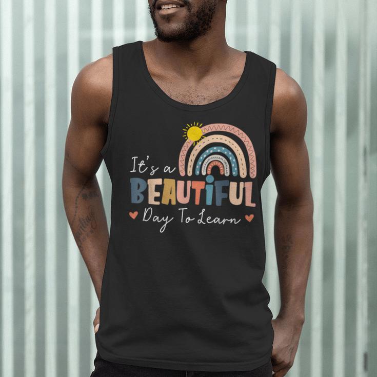 It's A Beautiful Day To Learn Cute Rainbow Boho Teacher Men Tank Top, novelty gifts, funny gifts It's A Beautiful Day To Learn Cute Rainbow Boho Teacher Men Tank Top, novelty gifts, funny gifts