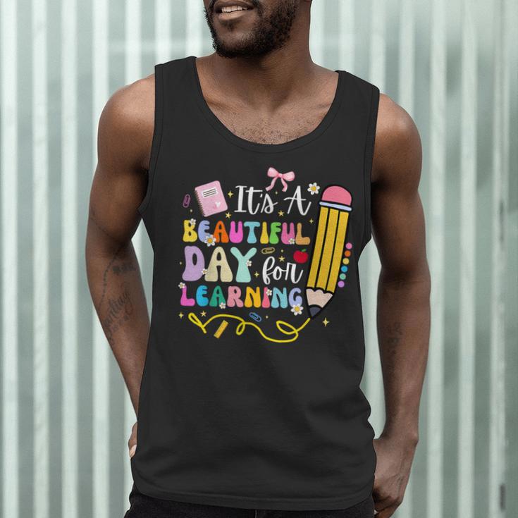 It's Beautiful Day For Learning Teacher Students Girls Boys Men Tank Top, novelty gifts, funny gifts