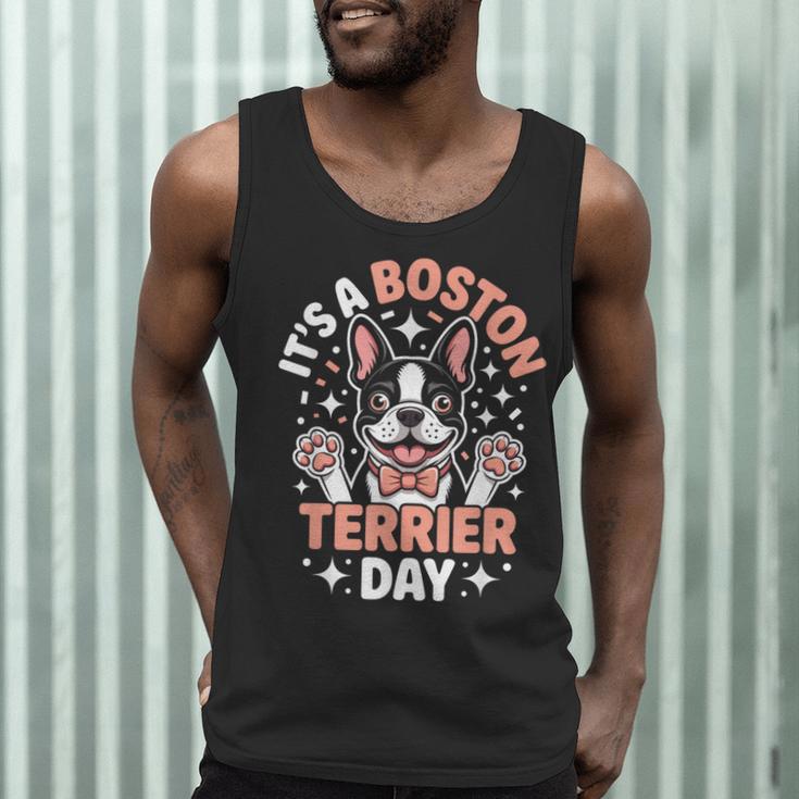 It’s A Boston Terrier Day Pet Cute Dog Lover Cartoon Men Tank Top, novelty gifts, funny gifts