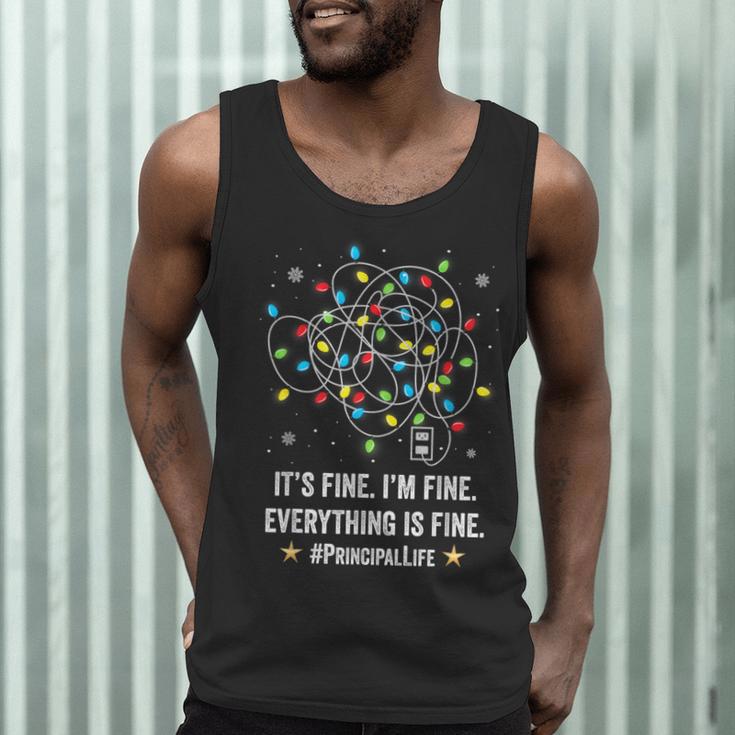 It's Fine I'm Fine Christmas Light Principal Teacher Xmas Men Women Men Tank Top, novelty gifts, funny gifts It's Fine I'm Fine Christmas Light Principal Teacher Xmas Men Women Men Tank Top, novelty gifts, funny gifts