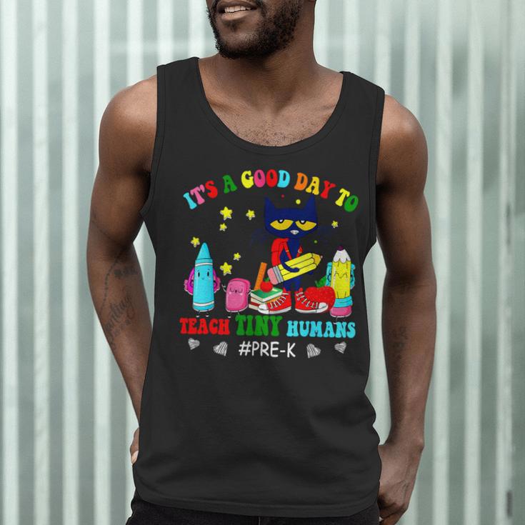 It's A Good-Day To Teach Tiny Humans Pre-K Cat Teacher Lover Men Tank Top, novelty gifts, funny gifts It's A Good-Day To Teach Tiny Humans Pre-K Cat Teacher Lover Men Tank Top, novelty gifts, funny gifts