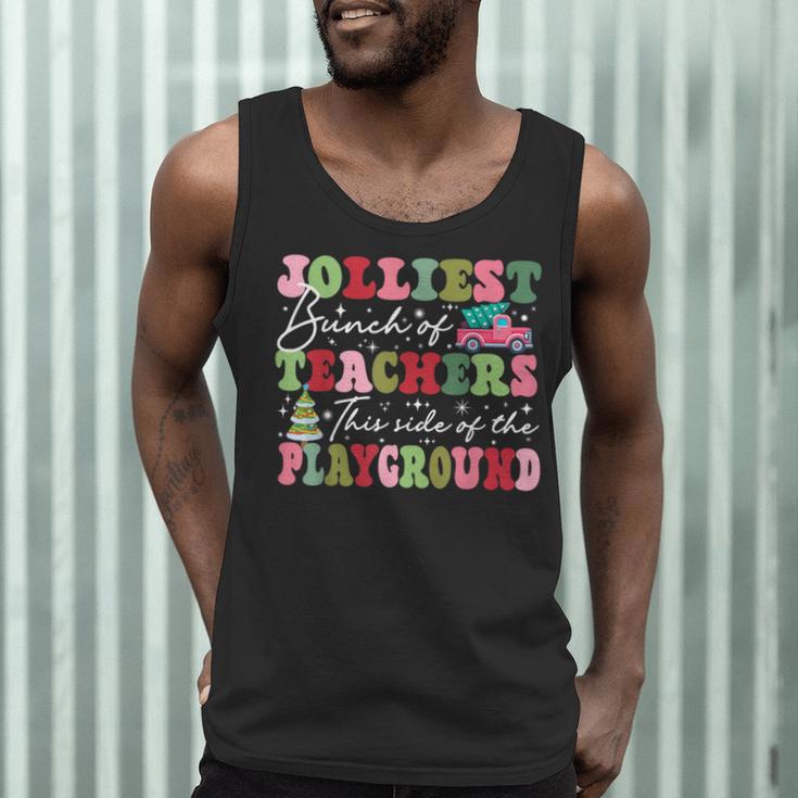 Jolliest Bunch Of Teachers This Side Of The Playground X-Mas Men Tank Top, novelty gifts, funny gifts Jolliest Bunch Of Teachers This Side Of The Playground X-Mas Men Tank Top, novelty gifts, funny gifts