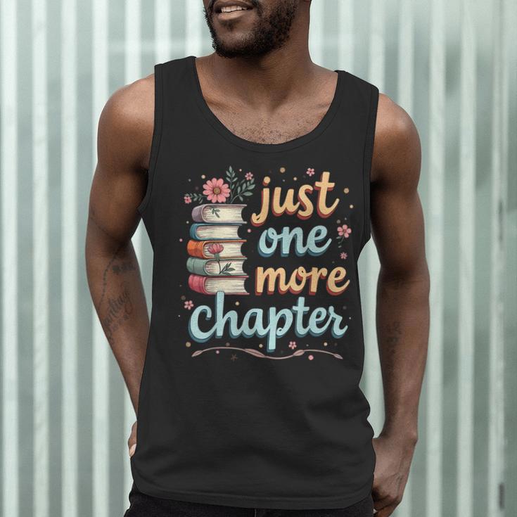 Just One More Chapter Book Reading Floral Teacher Book Lover Men Tank Top, novelty gifts, funny gifts