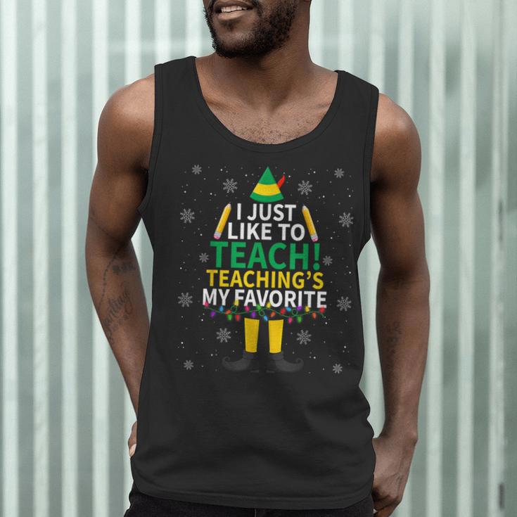 I Just Like To Teach Teaching My Favorite Christmas Teacher Men Tank Top, novelty gifts, funny gifts I Just Like To Teach Teaching My Favorite Christmas Teacher Men Tank Top, novelty gifts, funny gifts