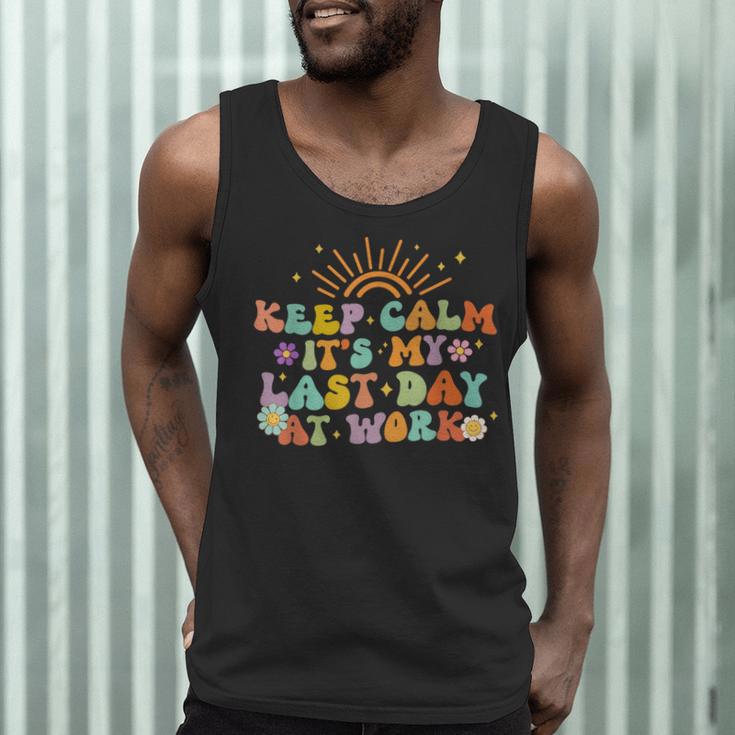 Keep Calm It's My Last Day At Work Groovy Teacher Retro Men Tank Top, novelty gifts, funny gifts Keep Calm It's My Last Day At Work Groovy Teacher Retro Men Tank Top, novelty gifts, funny gifts
