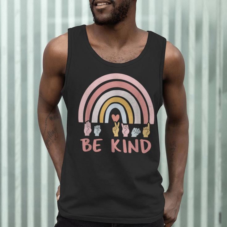 Be Kind ASL Sign Language Deaf SPED Teacher Kids Men Women Men Tank Top, novelty gifts, funny gifts
