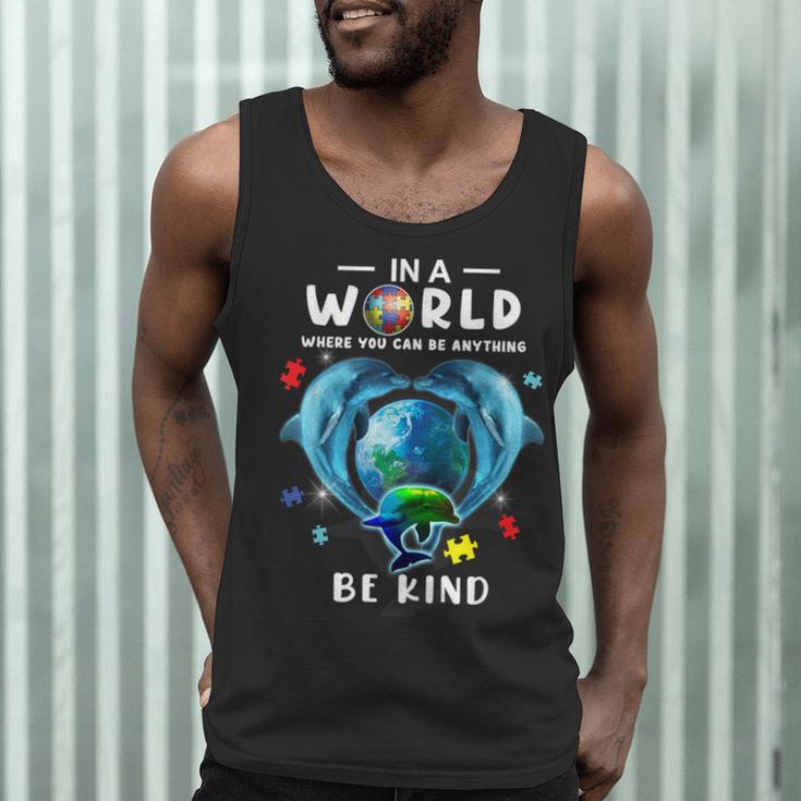 Be Kind Dolphin Autism Awareness Back To School Teacher Men Women Kids Men Tank Top, novelty gifts, funny gifts Be Kind Dolphin Autism Awareness Back To School Teacher Men Women Kids Men Tank Top, novelty gifts, funny gifts