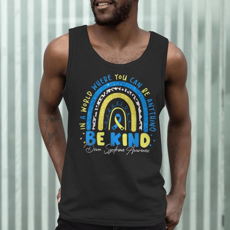 Be Kind Rainbow Down Syndrome Awareness Teacher Blue Yellow Men Tank Top, novelty gifts, funny gifts Be Kind Rainbow Down Syndrome Awareness Teacher Blue Yellow Men Tank Top, novelty gifts, funny gifts