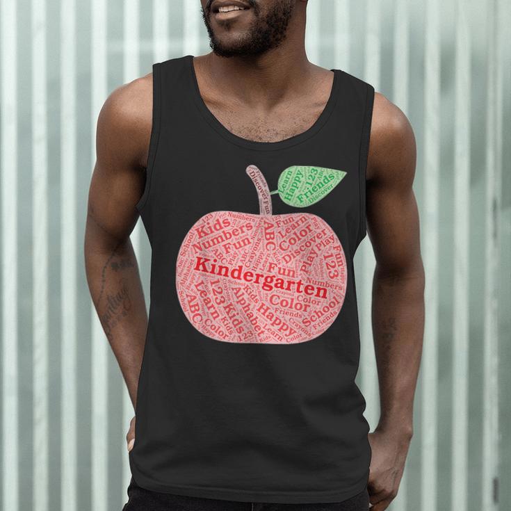 Kindergarten Apple Word Art For Teachers & Students Men Tank Top, novelty gifts, funny gifts