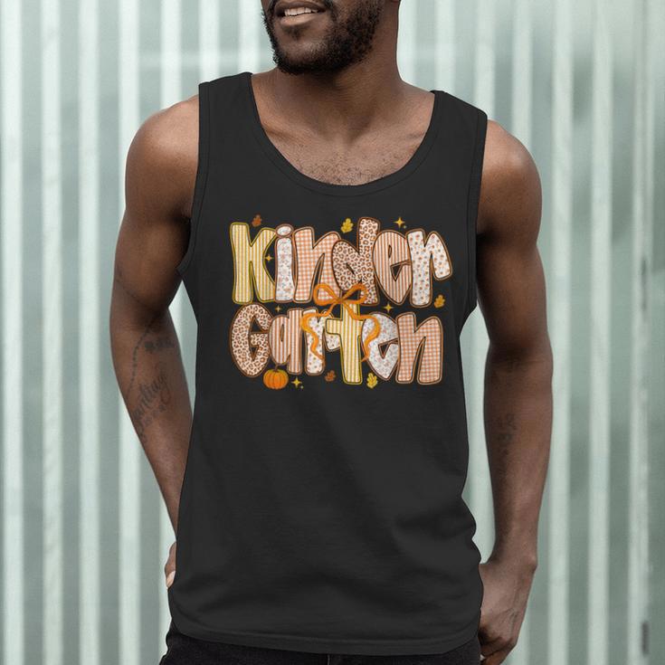 Kindergarten Teacher Fall Pumpkin Autumn Cute Men Tank Top, novelty gifts, funny gifts Kindergarten Teacher Fall Pumpkin Autumn Cute Men Tank Top, novelty gifts, funny gifts