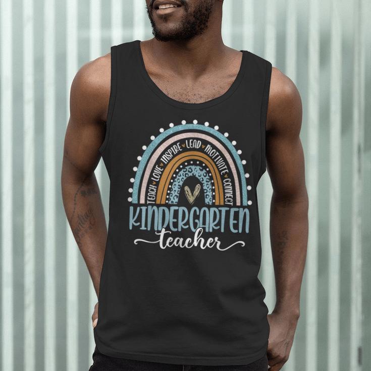 Kindergarten Teacher Leopard Boho Rainbow Back To School Men Tank Top, novelty gifts, funny gifts Kindergarten Teacher Leopard Boho Rainbow Back To School Men Tank Top, novelty gifts, funny gifts