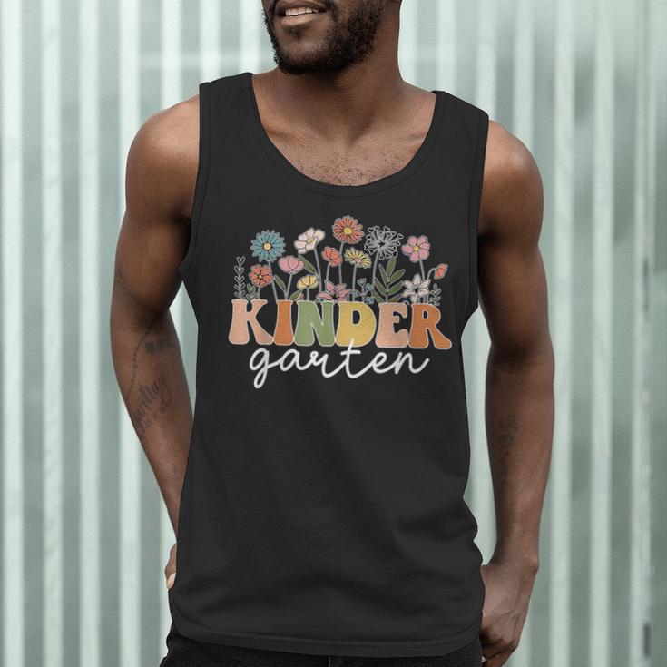 Kindergarten Teacher Wildflower Back To School Floral Outfit Men Women Men Tank Top, novelty gifts, funny gifts Kindergarten Teacher Wildflower Back To School Floral Outfit Men Women Men Tank Top, novelty gifts, funny gifts