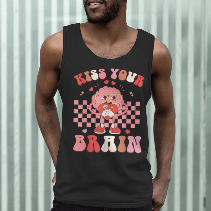 Kiss Your Brain Valentines Test Day Teacher Squad Kids Men Tank Top, novelty gifts, funny gifts