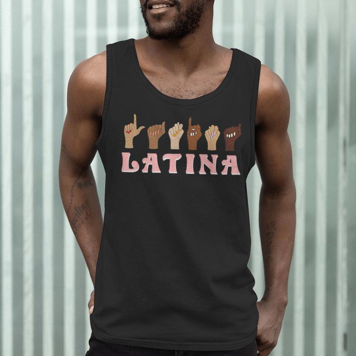 Latina ASL American Sign Language Latina Power ASL Teacher Men Tank Top, novelty gifts, funny gifts