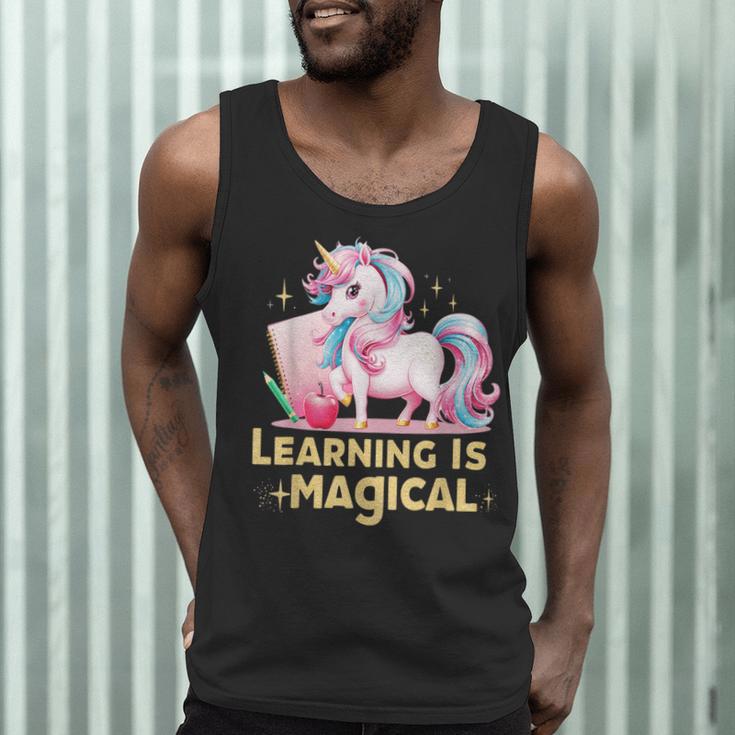 LEARNING IS MAGICAL TEACHER UNICORN BACK TO SCHOOL UNICORN Men Tank Top, novelty gifts, funny gifts LEARNING IS MAGICAL TEACHER UNICORN BACK TO SCHOOL UNICORN Men Tank Top, novelty gifts, funny gifts