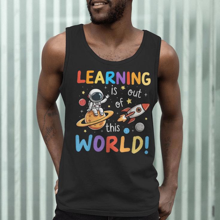 Learning Is Out Of This World Space Back To School Teacher Men Tank Top, novelty gifts, funny gifts Learning Is Out Of This World Space Back To School Teacher Men Tank Top, novelty gifts, funny gifts