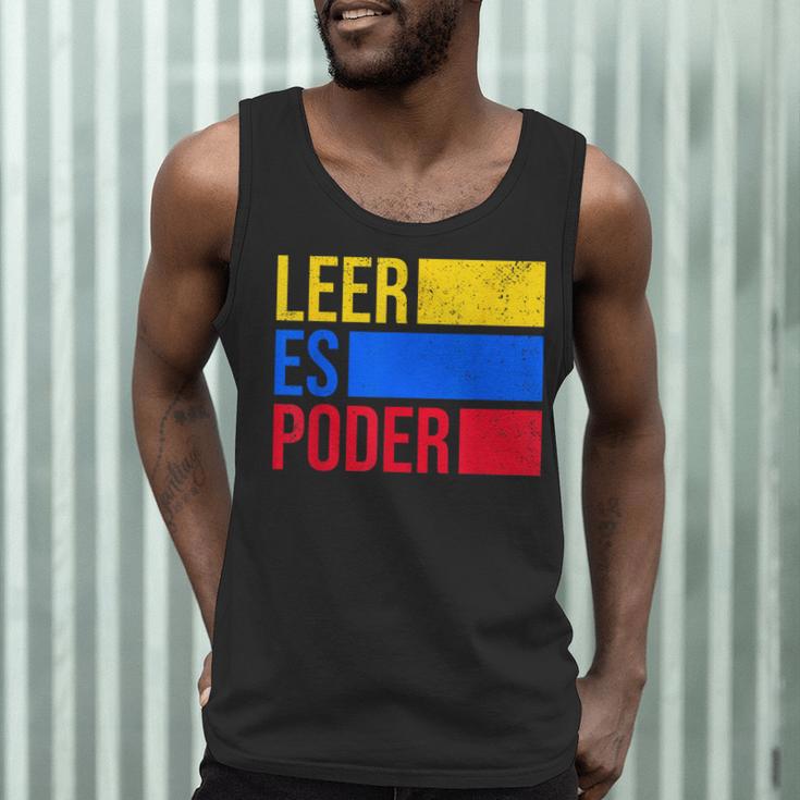 Leer Es Poder Colombian Spanish Teacher Maestra Colombia Men Tank Top, novelty gifts, funny gifts Leer Es Poder Colombian Spanish Teacher Maestra Colombia Men Tank Top, novelty gifts, funny gifts