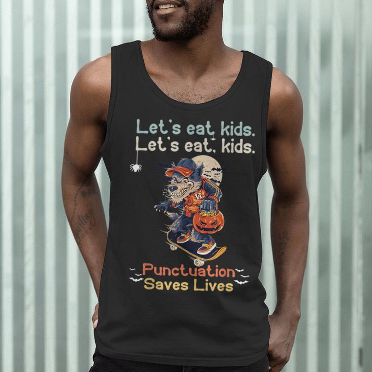 Let's Eat Kids Grammar Werewolf Halloween Teacher Men Tank Top, novelty gifts, funny gifts Let's Eat Kids Grammar Werewolf Halloween Teacher Men Tank Top, novelty gifts, funny gifts