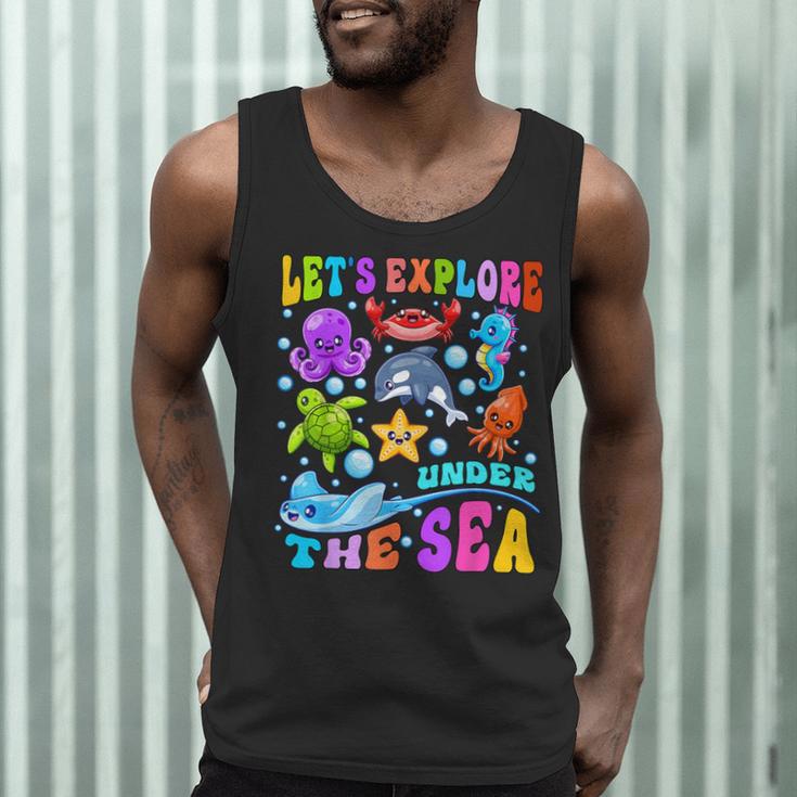 Let's Explore Under The Sea Back To School Student Teacher Men Tank Top, novelty gifts, funny gifts Let's Explore Under The Sea Back To School Student Teacher Men Tank Top, novelty gifts, funny gifts