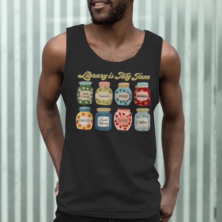 Library Is My Jam Librarian Appreciation Reading Teacher Men Tank Top, novelty gifts, funny gifts Library Is My Jam Librarian Appreciation Reading Teacher Men Tank Top, novelty gifts, funny gifts