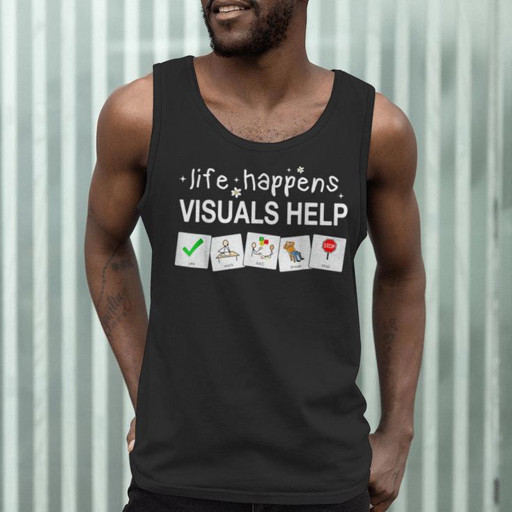 Life Happens Visuals Help Special Education Teacher Aide Men Tank Top, novelty gifts, funny gifts Life Happens Visuals Help Special Education Teacher Aide Men Tank Top, novelty gifts, funny gifts