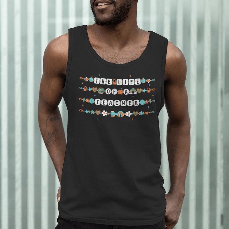 The Life Of A Teacher Friendship Bracelets Elementary School Men Tank Top, novelty gifts, funny gifts