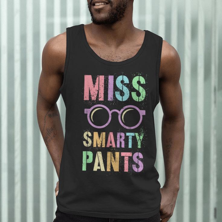 Little MISS SMARTY PANTS School Grad Teacher Last Day Men Tank Top, novelty gifts, funny gifts