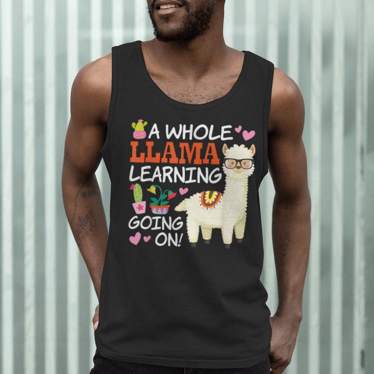 Llama Learning T Shirt Teachers Students Alpaca Lovers Men Tank Top, novelty gifts, funny gifts