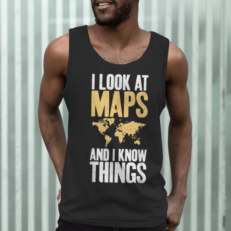 I Look At Maps And i Know Things Teacher Geographer Men Tank Top, novelty gifts, funny gifts I Look At Maps And i Know Things Teacher Geographer Men Tank Top, novelty gifts, funny gifts