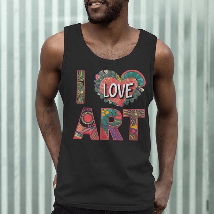I Love Art Artist Painter Colorful Painting Art Teacher Men Tank Top, novelty gifts, funny gifts I Love Art Artist Painter Colorful Painting Art Teacher Men Tank Top, novelty gifts, funny gifts