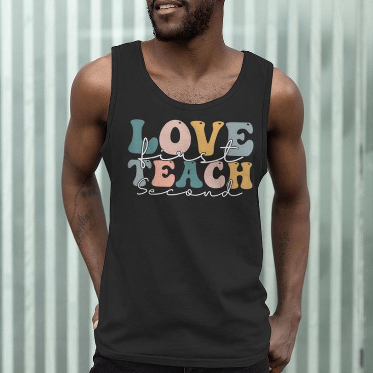 Love First Teach Second School Teacher Appreciation Men Tank Top, novelty gifts, funny gifts Love First Teach Second School Teacher Appreciation Men Tank Top, novelty gifts, funny gifts