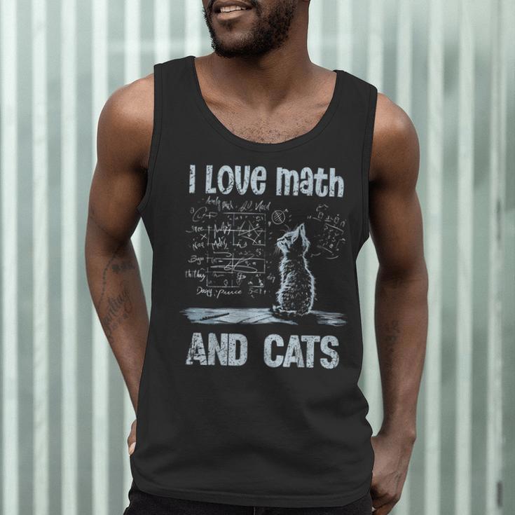 I Love Math And Cats Cat Lover Science Teacher Student Men Tank Top, novelty gifts, funny gifts I Love Math And Cats Cat Lover Science Teacher Student Men Tank Top, novelty gifts, funny gifts