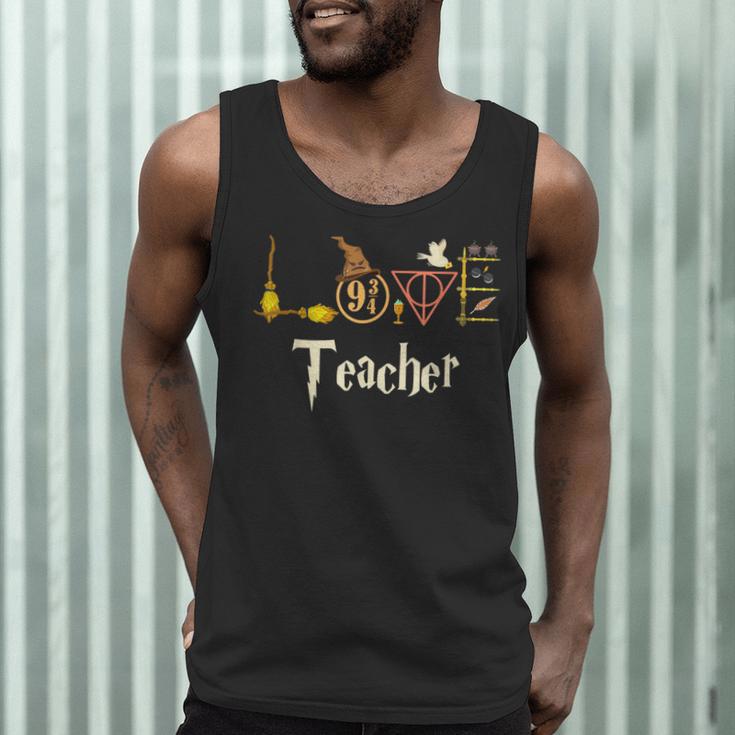 Love Teacher Wizards Back To School Halloween Men Tank Top, novelty gifts, funny gifts