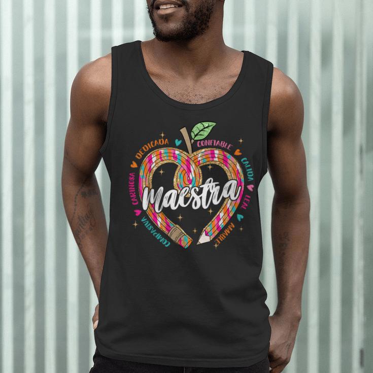 Maestra Pencil Spanish Teacher Bilingual 100 Days Of School Men Tank Top, novelty gifts, funny gifts Maestra Pencil Spanish Teacher Bilingual 100 Days Of School Men Tank Top, novelty gifts, funny gifts