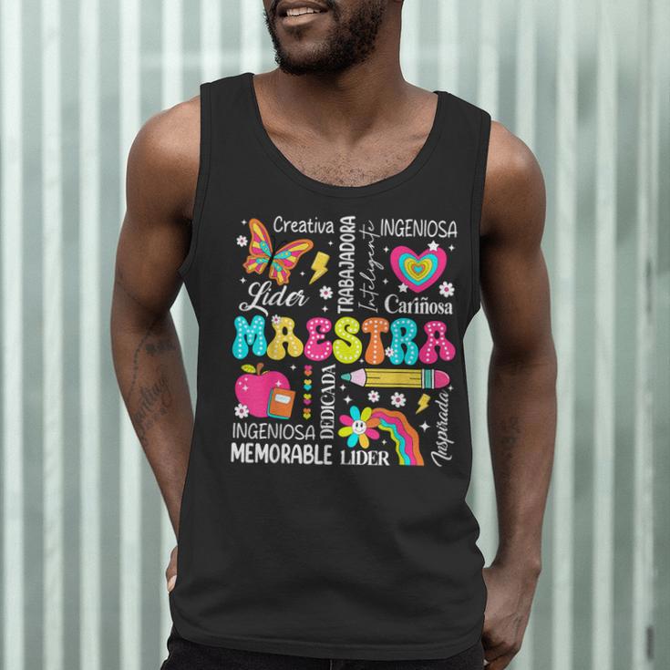 Maestra Spanish Teacher Back To School Maestra De Espanol Men Tank Top, novelty gifts, funny gifts