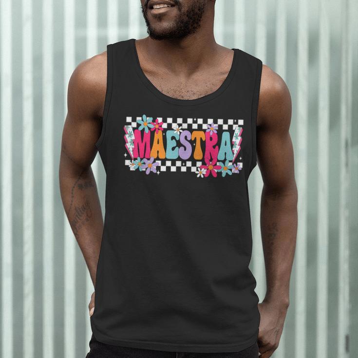 Maestra Teacher Spanish Back To School First Day Of School Men Tank Top, novelty gifts, funny gifts