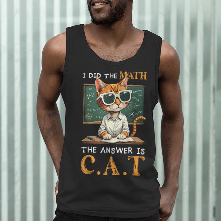 I Did The Math The Answer Is Cats Math Cat Teacher Men Tank Top, novelty gifts, funny gifts I Did The Math The Answer Is Cats Math Cat Teacher Men Tank Top, novelty gifts, funny gifts